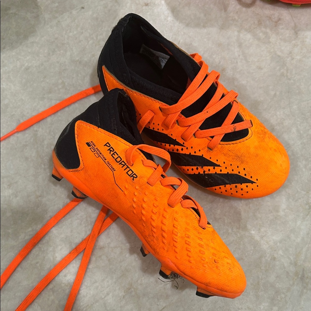 adidas Kids Predator Soccer Cleats - Orange and Black